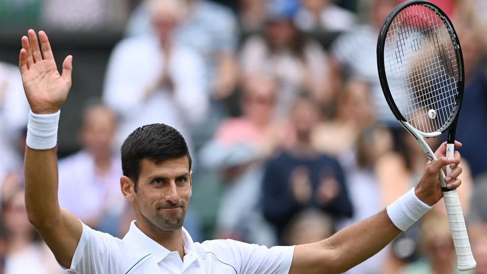 Djokovic has notched up the 330th win of his Grand Slam career.