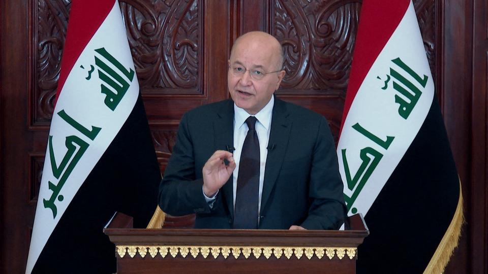 President Saleh spoke in Baghdad hours after supporters of al Sadr withdrew from Baghdad's Green Zone following nearly 24 hours of clashes.