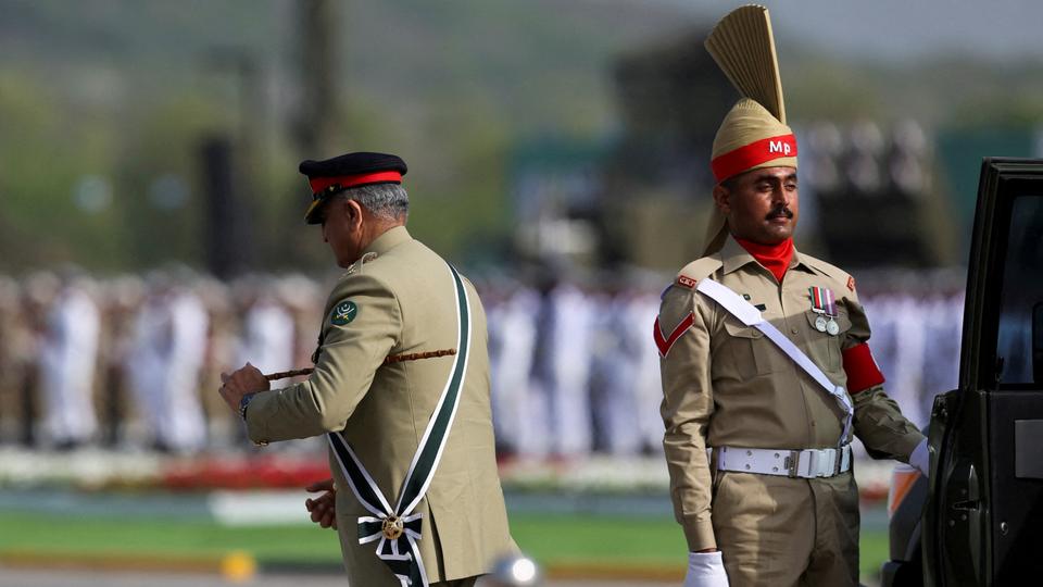 Pakistan's Chief of Army Staff General Qamar Javed Bajwa leaves his vehicle as he arrives to attend the Pakistan Day military parade in Islamabad, Pakistan March 23, 2022. — FILE