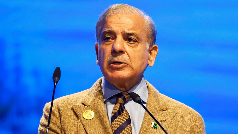 Pakistan Prime Minister Shehbaz Sharif speaks during the COP27 climate summit in Egypt’s Sharm el Sheikh. — FILE