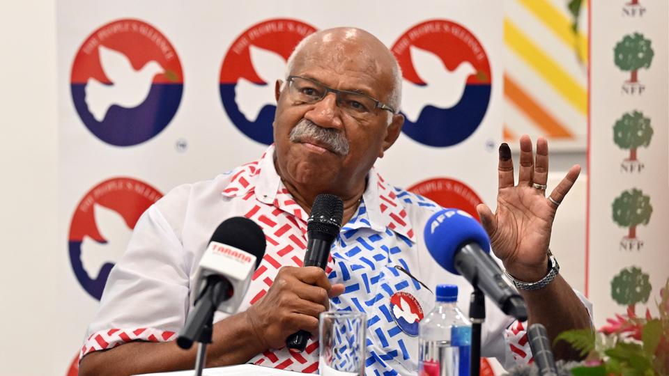 Prime Minister Frank Bainimarama's Fiji First has not conceded defeat, while a coalition of three parties say they have a combined majority and have agreed on People's Alliance leader Sitiveni Rabuka (pictured) as prime minister.