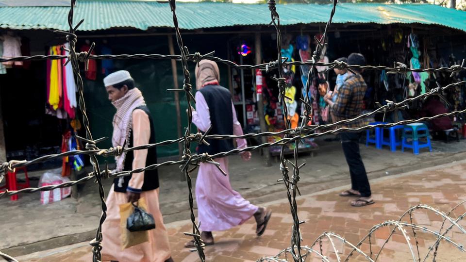 Rohingya are barred from working to supplement their income, and Bangladesh has constructed fences around the camps that stop them from leaving.