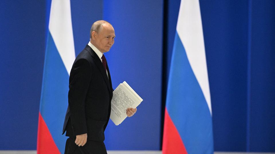 Putin says Russia would achieve its war aims and accused the West of trying to destroy Russia.