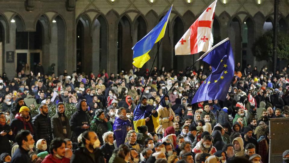 The plans sparked two days of large-scale protest in the country that aspires to join the European Union and NATO.