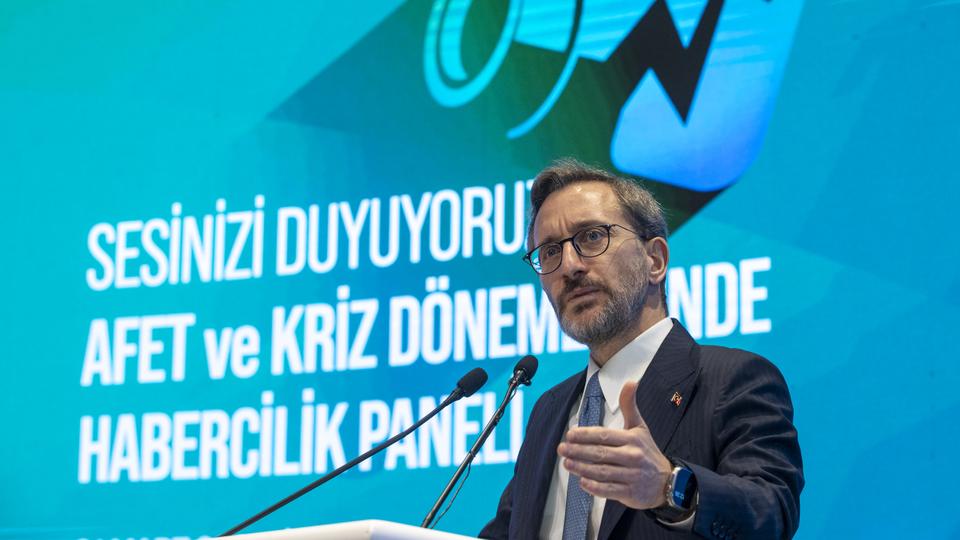 Altun stresses that Türkiye's Communications Directorate has ensured that the public was properly informed since the beginning of the quakes, and it continues to fight against disinformation.