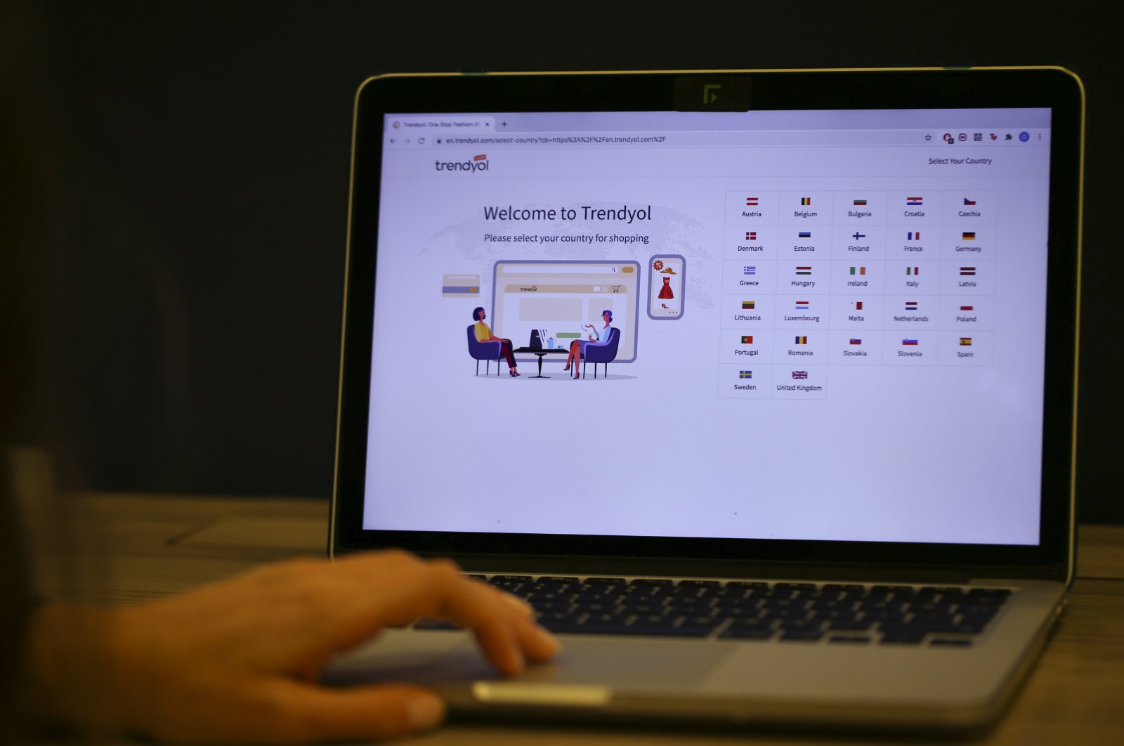 Turkish e-commerce company Trendyol's website is accessed on a laptop, Oct. 13, 2020. (AA Photo)