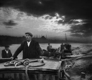A photo from the exhibition "Fisherman at Kumkapı," which features the series of articles "Armenian Fisherman at Kumkapı" published in the Jamanak newspaper, Istanbul, Türkiye, Jan. 23, 2018. (Photo Courtesy of Ara Güler Museum)