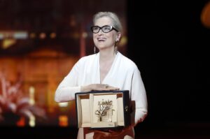 Meryl Streep, the Honorary Golden Palm award-winner, attends the "Le Deuxieme Acte" ("The Second Act") screening and opening ceremony of the 77th annual Cannes Film Festival, Cannes, France, May 14, 2024. (EPA Photo)