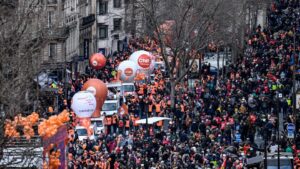 Police used tear gas in Paris and some clashes also took place in the western city of Nantes, but the more than 260 union-organised rallies across the country were mostly peaceful.